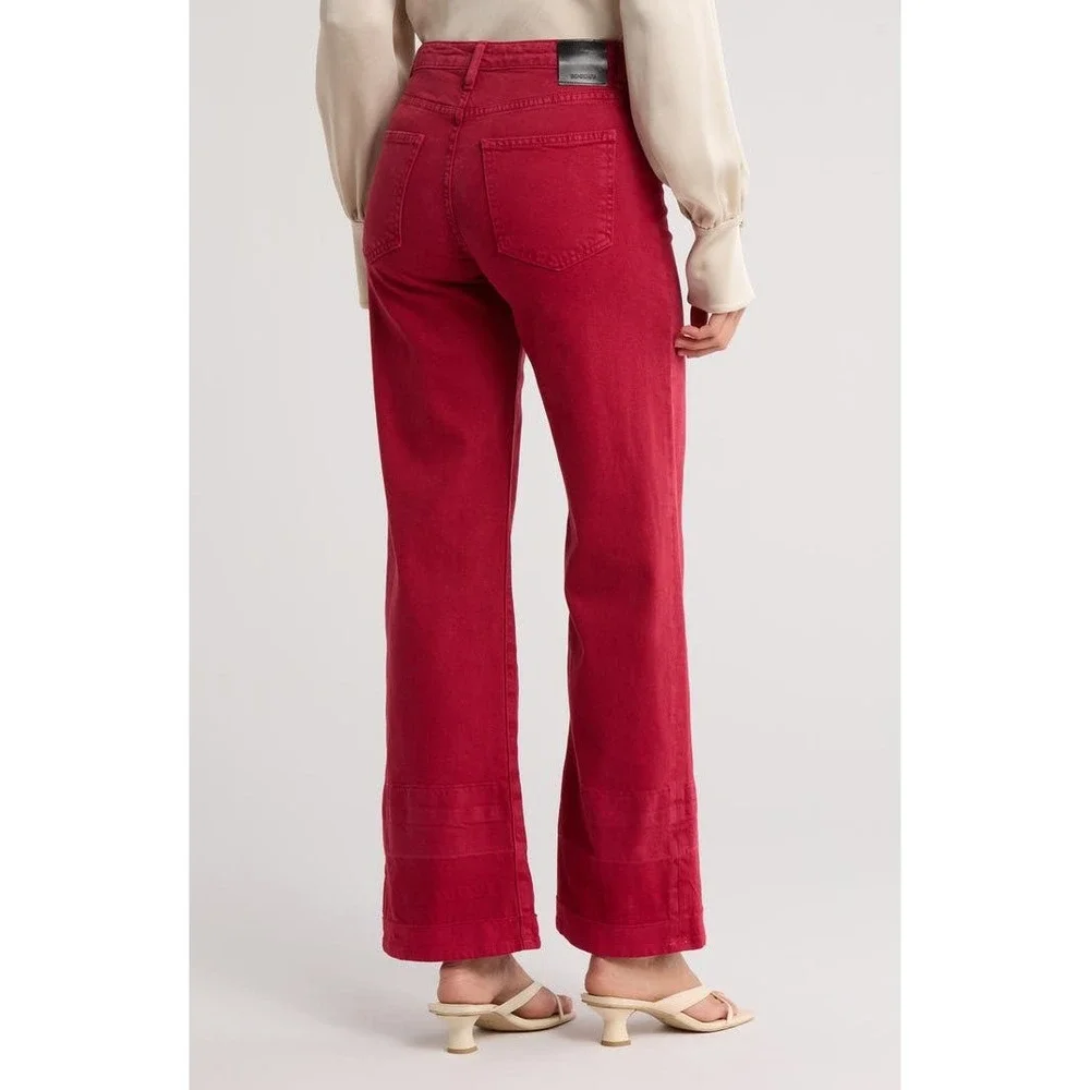 SIMKHAI Jude Straight‎ Leg Jeans Cherry Women's Size 29